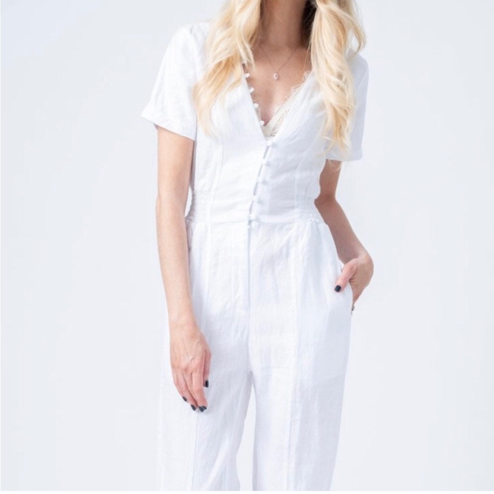 SIR THE LABEL Inaya White Jumpsuit